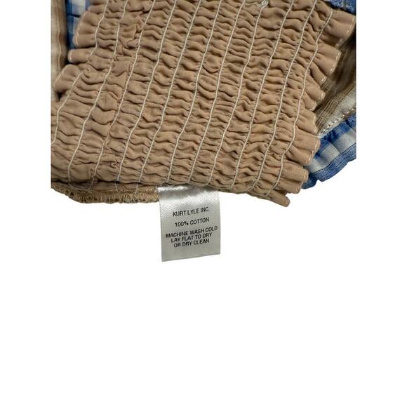 Gingham seersucker Kurt Lyle  crop top bra top small - Picture 3 of 5